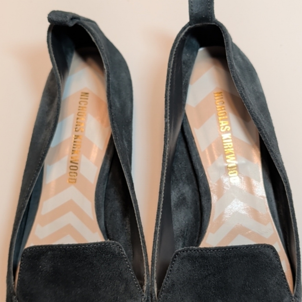 Nicholas Kirkwood Suede Pointed Loafers Size EU 38.5 US Size 8/8.5 - Picture 8 of 14